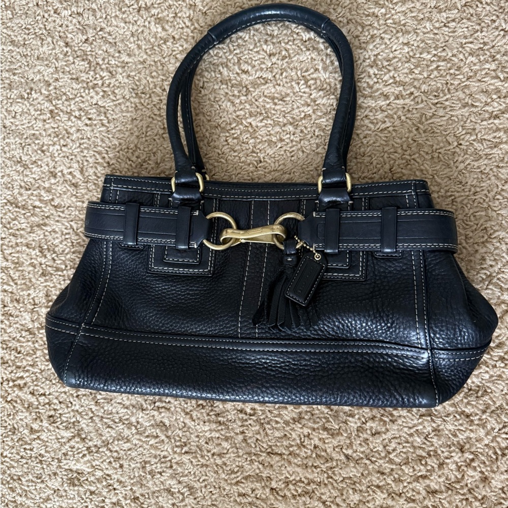 Coach Vintage Black Leather Handbag